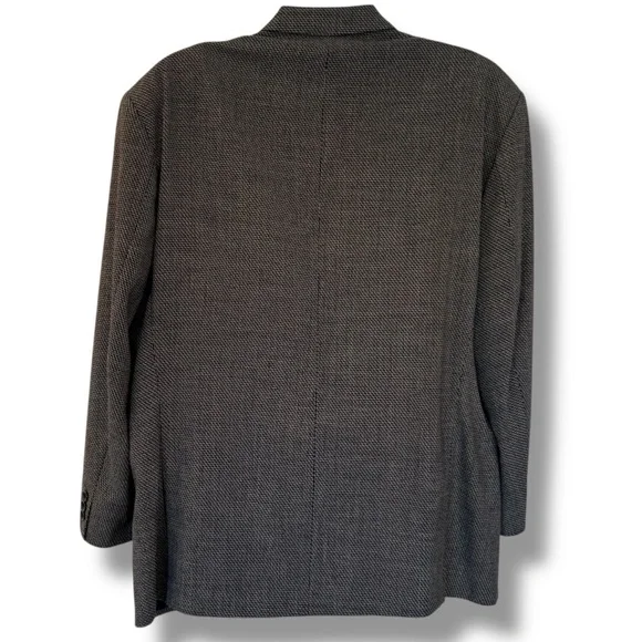 Vintage Cachet Wool Blazer 48R | Double Breasted | Made in Canada | Pure Wool - Picture 4 of 12